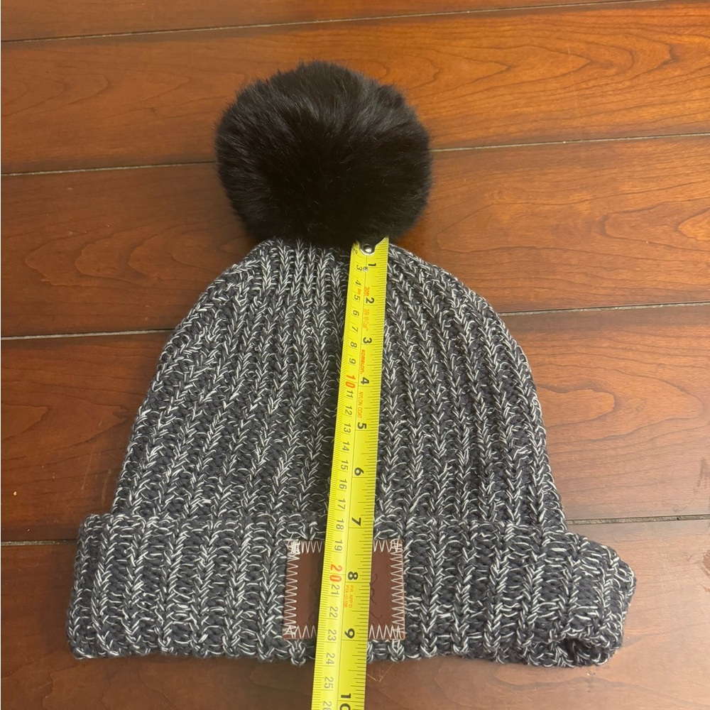 Love Your Melon Cuffed Knit Beanie with Pom - Picture 4 of 5
